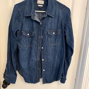 Universal Thread Dark Blue Denim Shirt